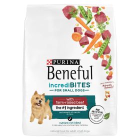 Purina Beneful Incredibites for Small Dogs Dry Dog Food Farm Raised Beef 10 lb Bag