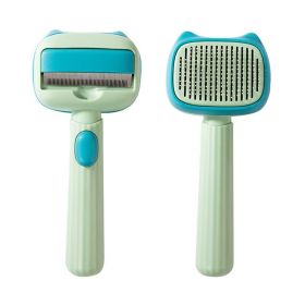 Pet Grooming Brush Dog Deshedding Brush For Large Dogs, Dematting Comb De-shedding Tool For Hair Cats, Pet Hair Grooming Brush Reduces Shedding (Color: green)