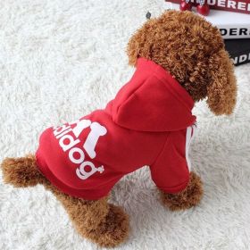 Two Legged Cotton Warm Dog Hoodie (Color: Red, size: 6XL)