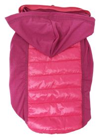 Pet Life 'Apex' Lightweight Hybrid 4-Season Stretch and Quick-Dry Dog Coat w/ Pop out Hood (Color: pink, size: X-Small)