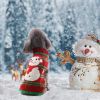 Pet Christmas Turtleneck Sweater Dog Cat Christmas Clothes Snowman Stripes Costume Winter Holiday Sweater for Small Medium Kitten Puppy Cats Dogs